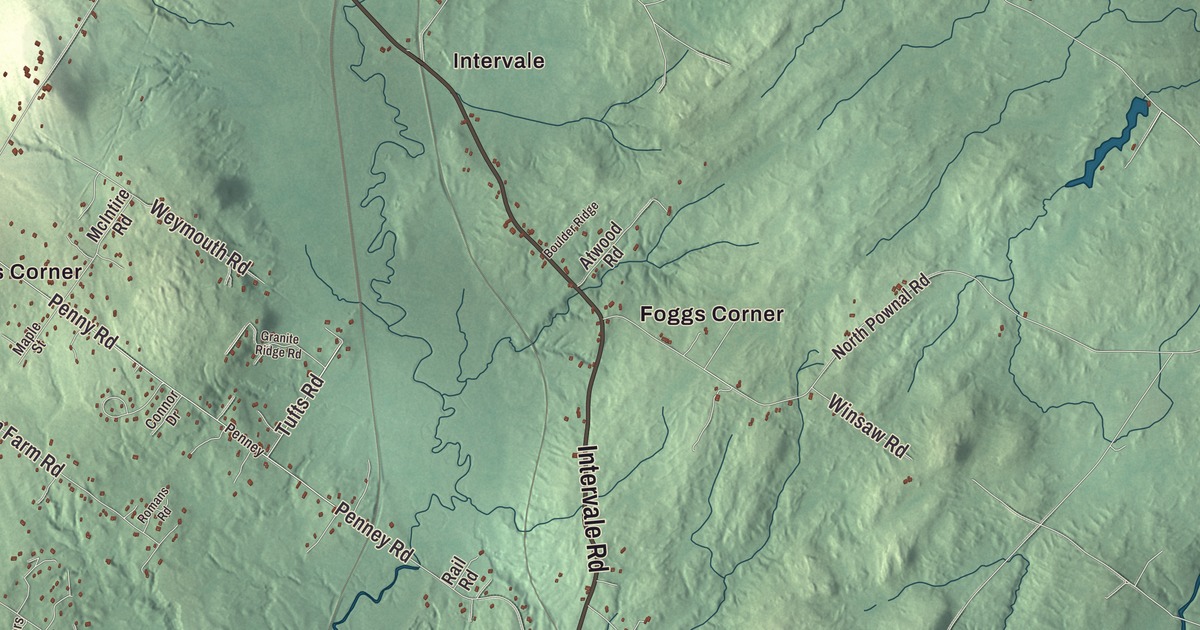 Map of New Gloucester, Maine