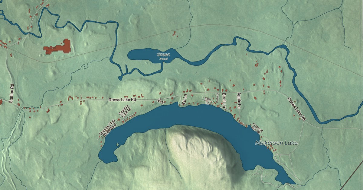 Map of New Limerick, Maine