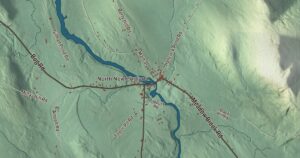 Close-up of the New Portland, Maine aerial map