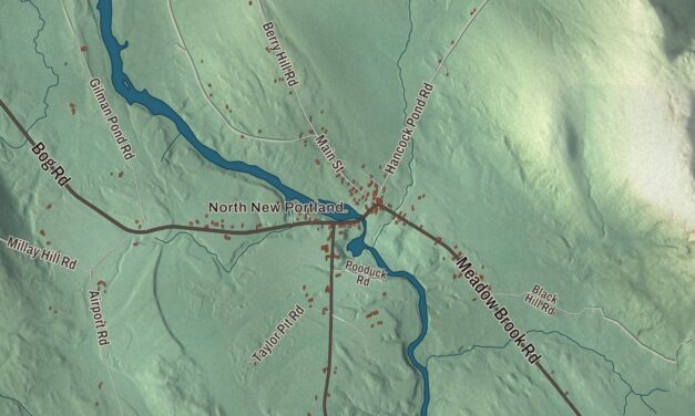 Map of New Portland, Maine