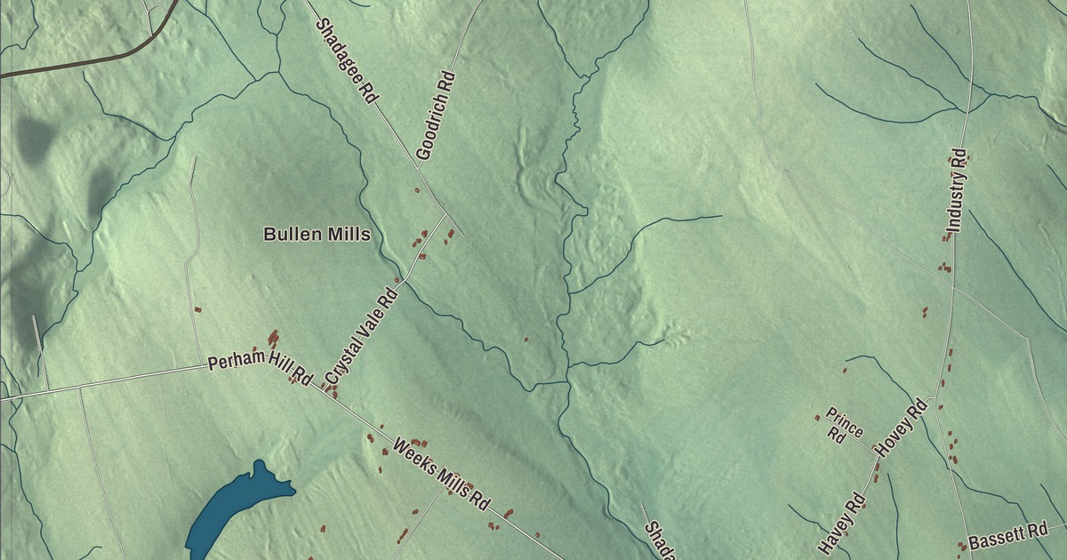 Map of New Sharon, Maine