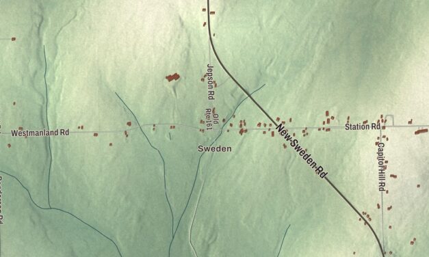 Map of New Sweden, Maine