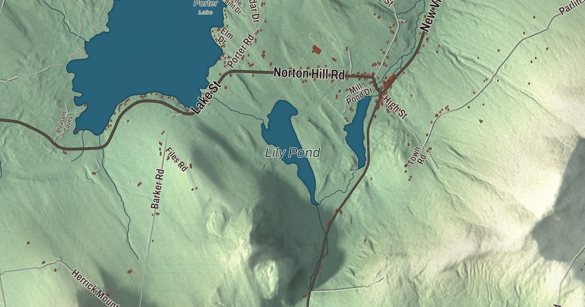 Map of New Vineyard, Maine