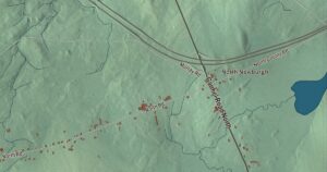 Close-up of the Newburgh, Maine aerial map