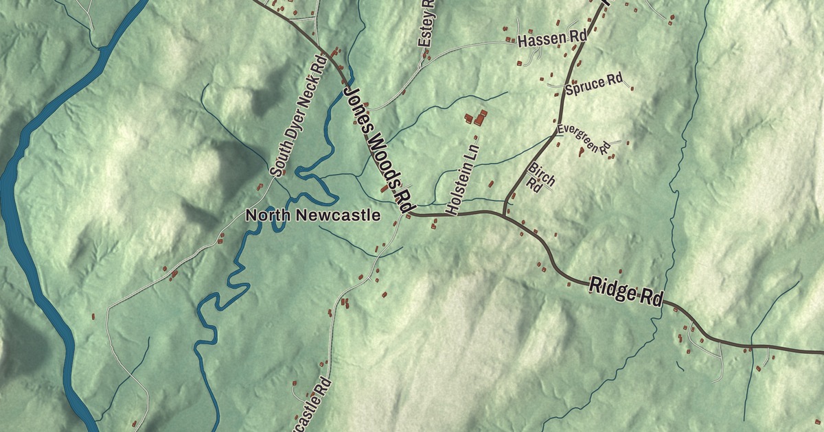 Map of Newcastle, Maine