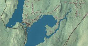 Close-up of the Nobleboro, Maine aerial map
