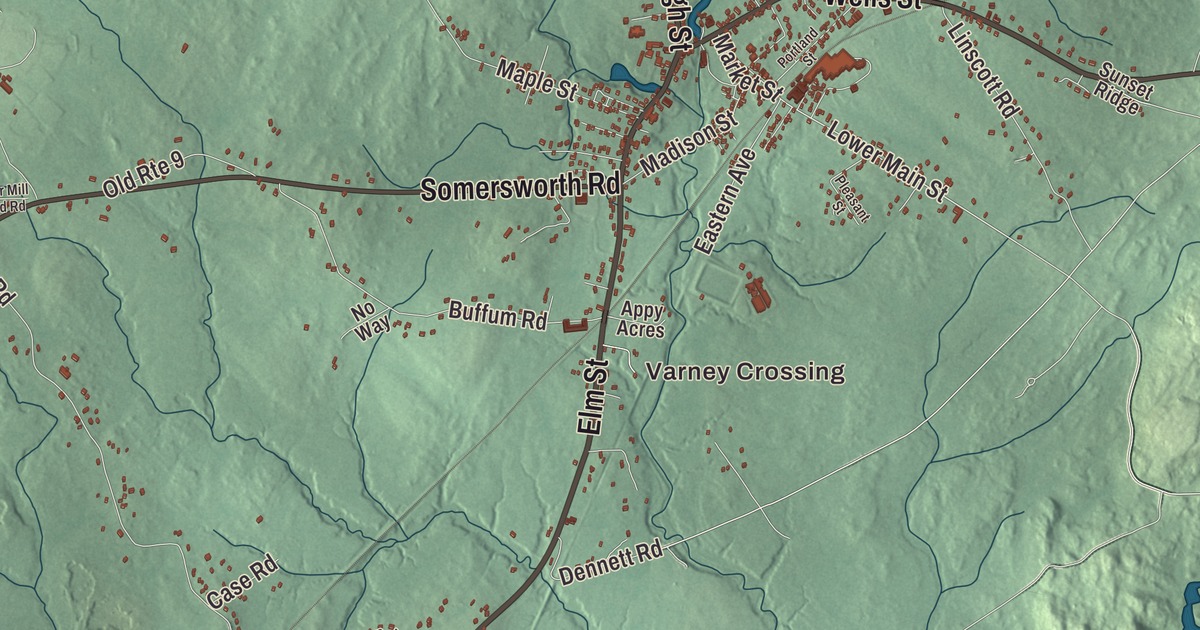 Map of North Berwick, Maine