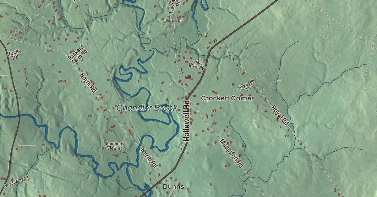 Map of North Yarmouth, Maine