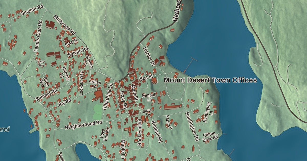 Map of Northeast Harbor, Maine
