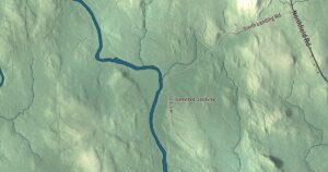 Close-up of the Northfield, Maine aerial map