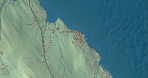 Close-up of the Northport, Maine aerial map