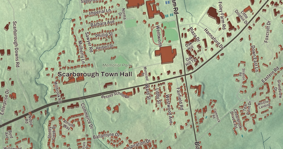 Map of Oak Hill, Maine