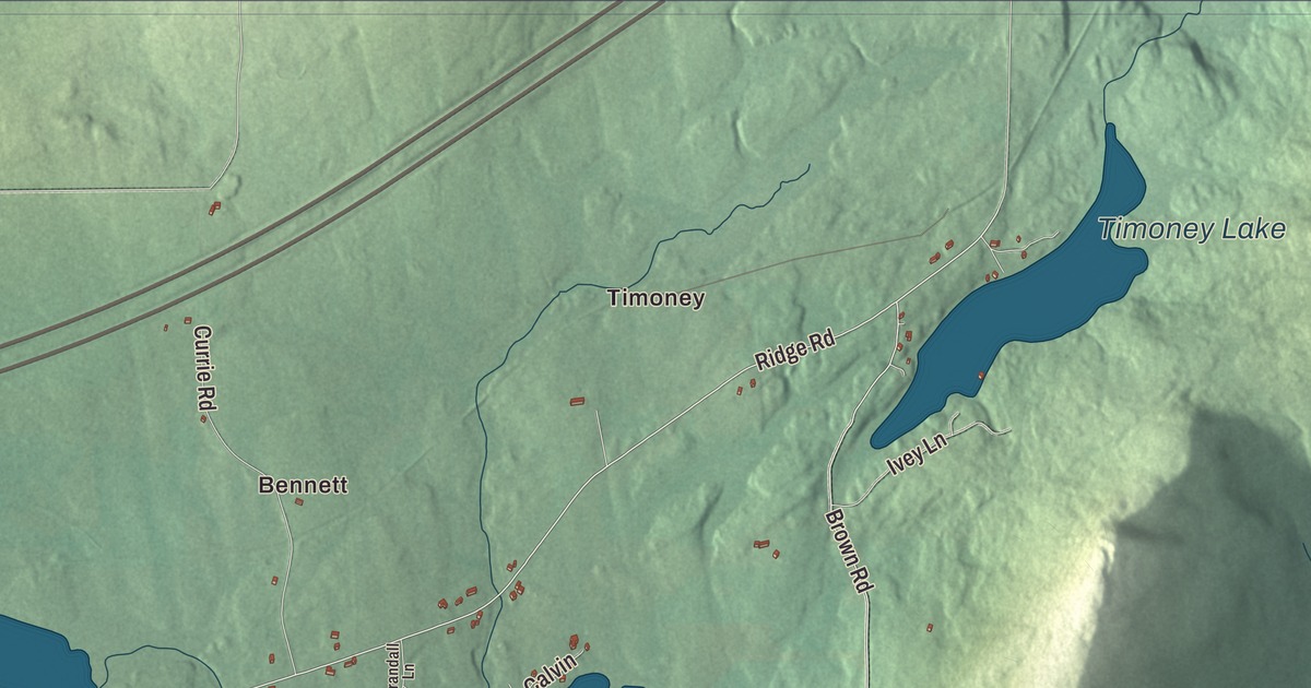 Map of Oakfield, Maine