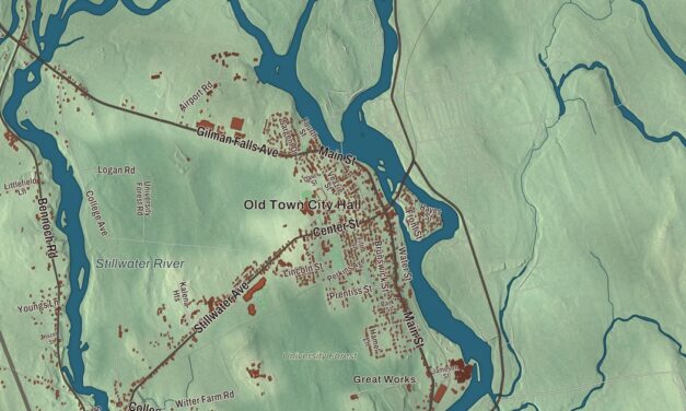Map of Old Town, Maine