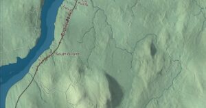 Close-up of the Orland, Maine aerial map