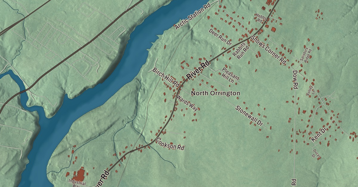 Map of Orrington, Maine