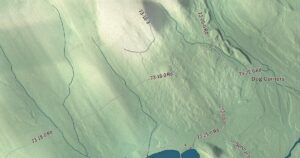 Close-up of the Osborn, Maine aerial map