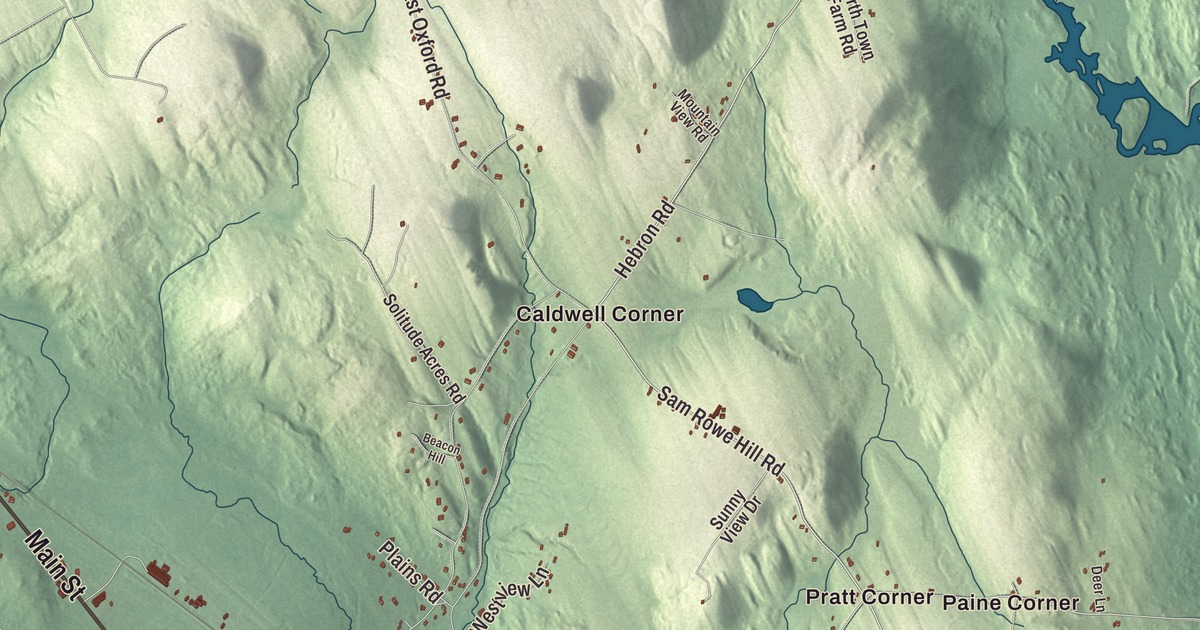 Map of Oxford, Maine