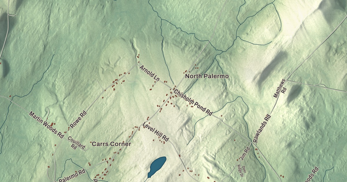 Map of Palermo, Maine