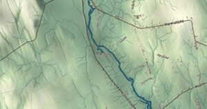 Close-up of the Palmyra, Maine aerial map