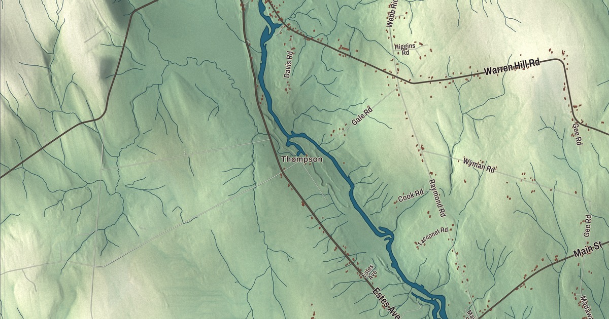 Map of Palmyra, Maine