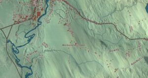 Close-up of the Paris, Maine aerial map