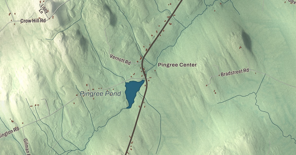 Map of Parkman, Maine