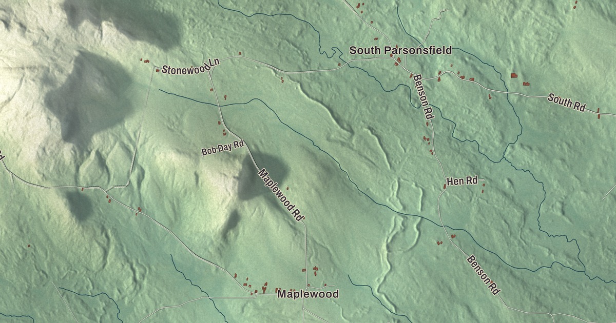 Map of Parsonsfield, Maine