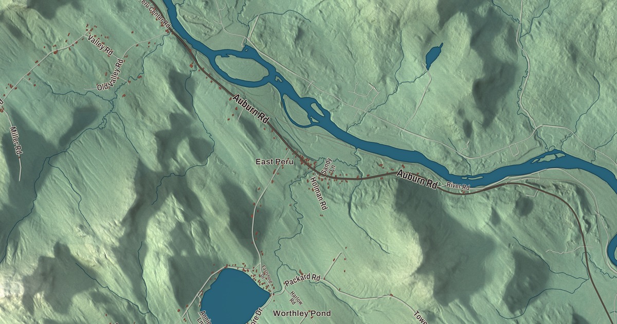 Map of Peru, Maine