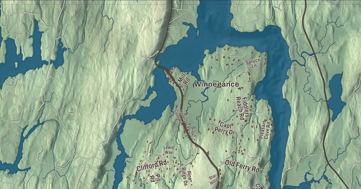 Map of Phippsburg, Maine