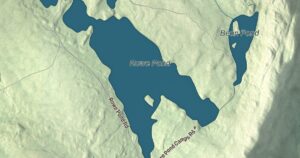 Close-up of the Pleasant Ridge, Maine aerial map