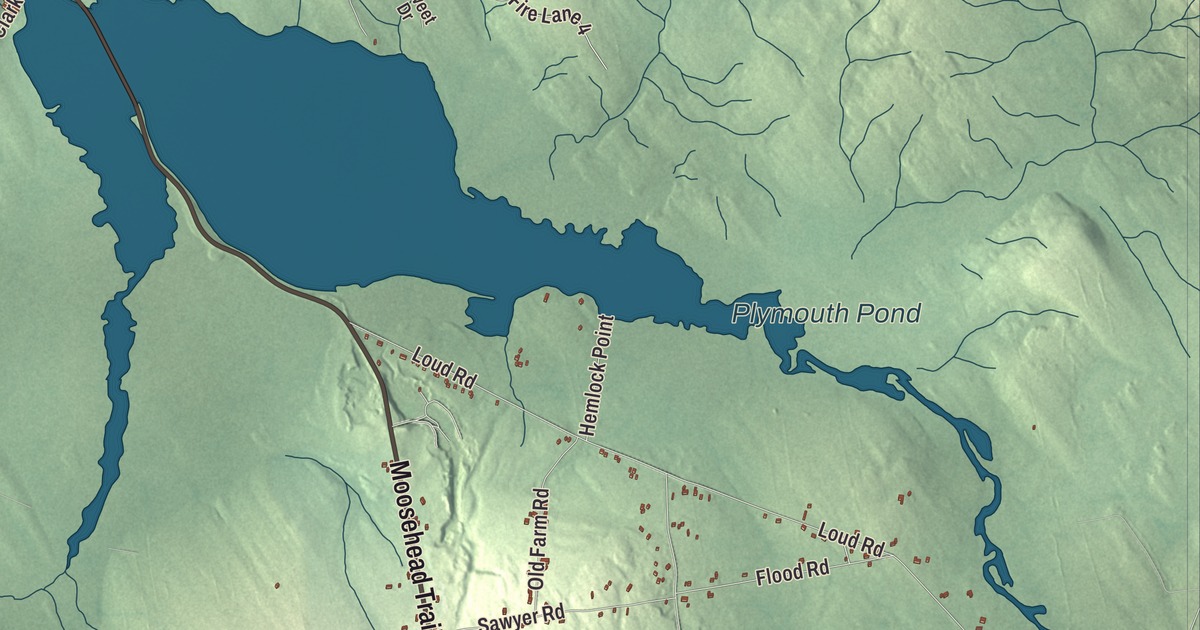 Map of Plymouth, Maine