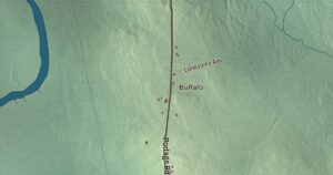 Close-up of the Portage Lake, Maine aerial map