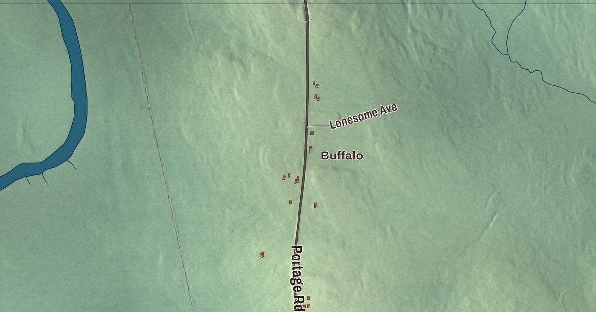 Map of Portage Lake, Maine