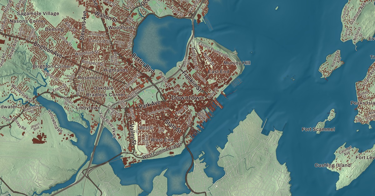Map of Portland, Maine