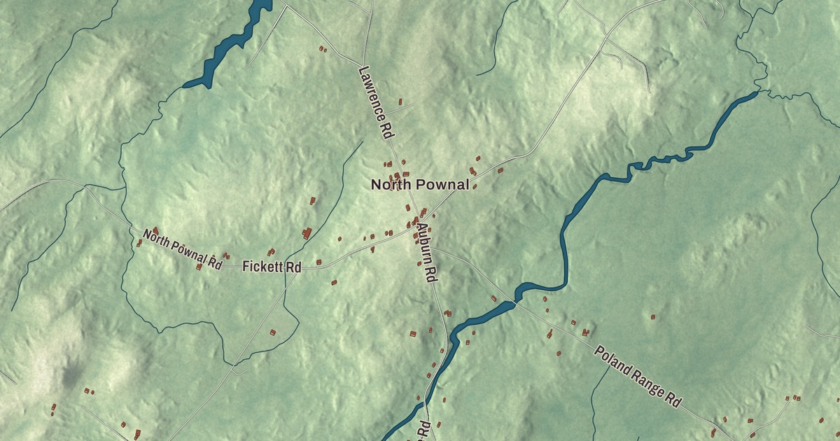 Map of Pownal, Maine