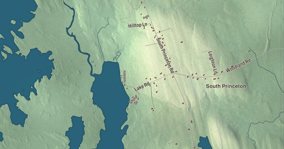 Map of Princeton, Maine