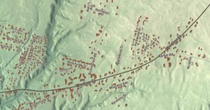Close-up of the Randolph, Maine aerial map