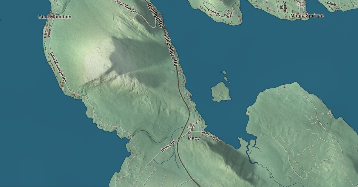 Map of Rangeley, Maine