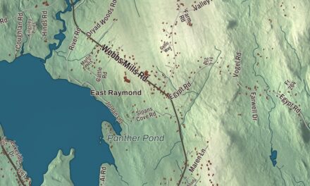 Map of Raymond, Maine