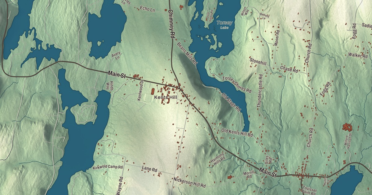 Map of Readfield, Maine