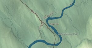 Close-up of the Reed, Maine aerial map