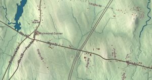 Close-up of the Richmond, Maine aerial map
