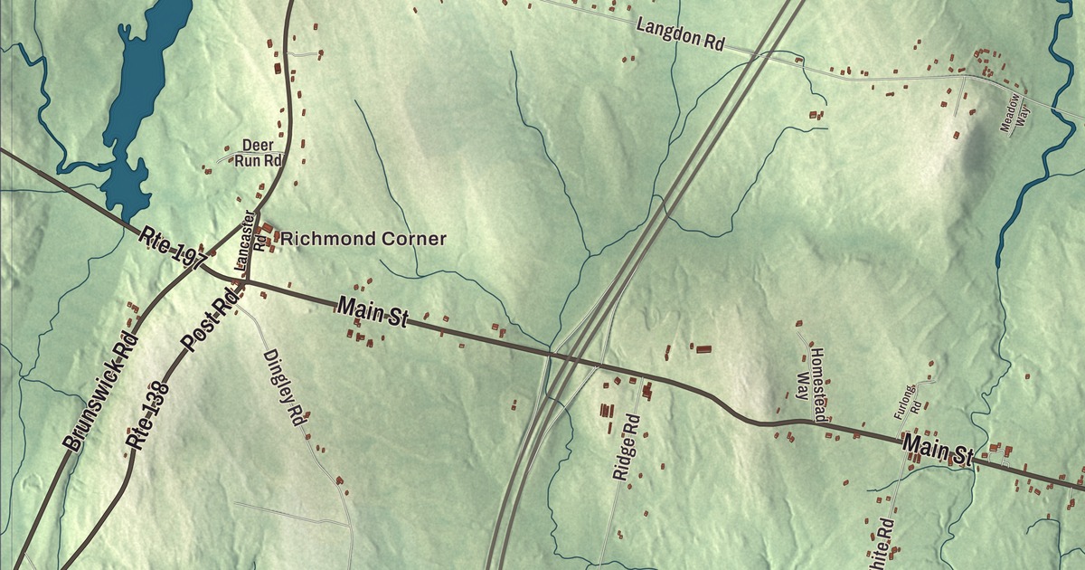 Map of Richmond, Maine