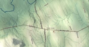 Close-up of the Ripley, Maine aerial map