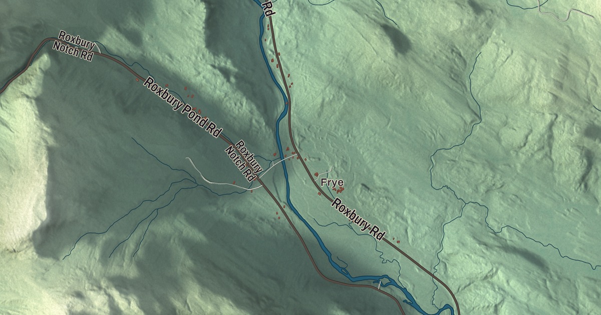 Map of Roxbury, Maine