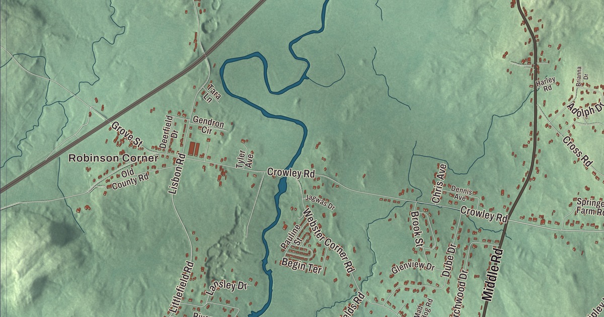 Map of Sabattus, Maine