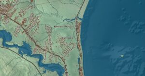 Close-up of the Saco, Maine aerial map