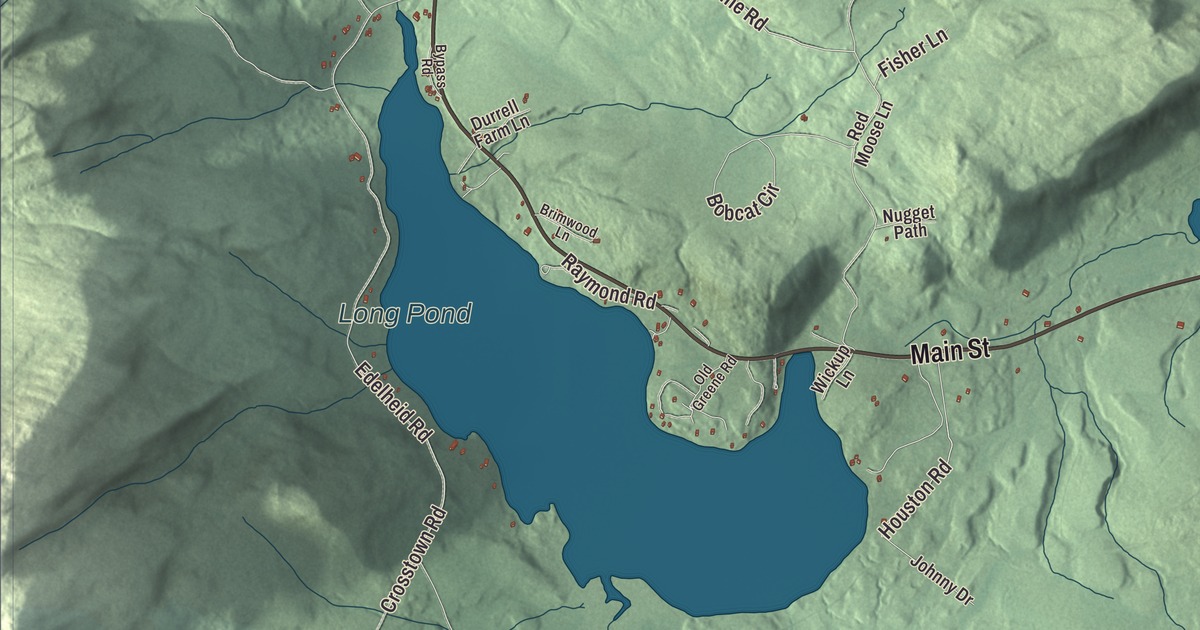 Map of Sandy River, Maine