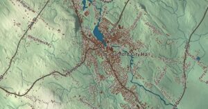 Close-up of the Sanford, Maine aerial map